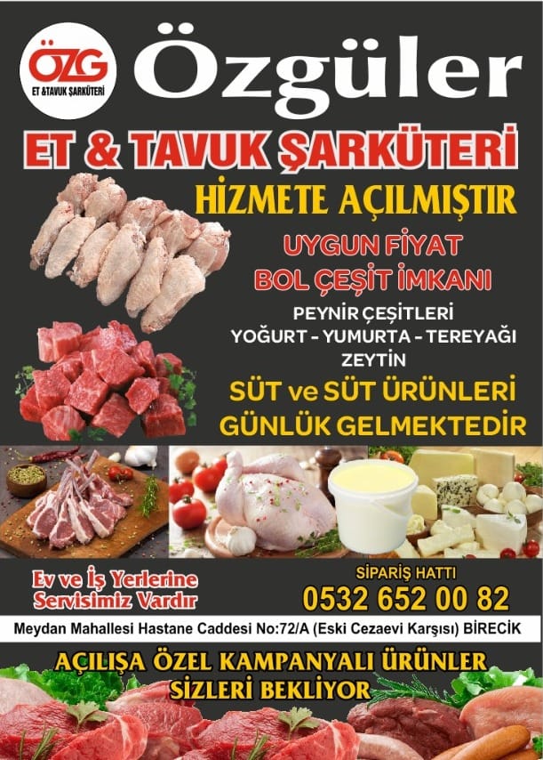 Özgüler Et Tavuk Şarküteri Birecik Et Tavuk Şarküteri Ürünleri Satış Siparişi